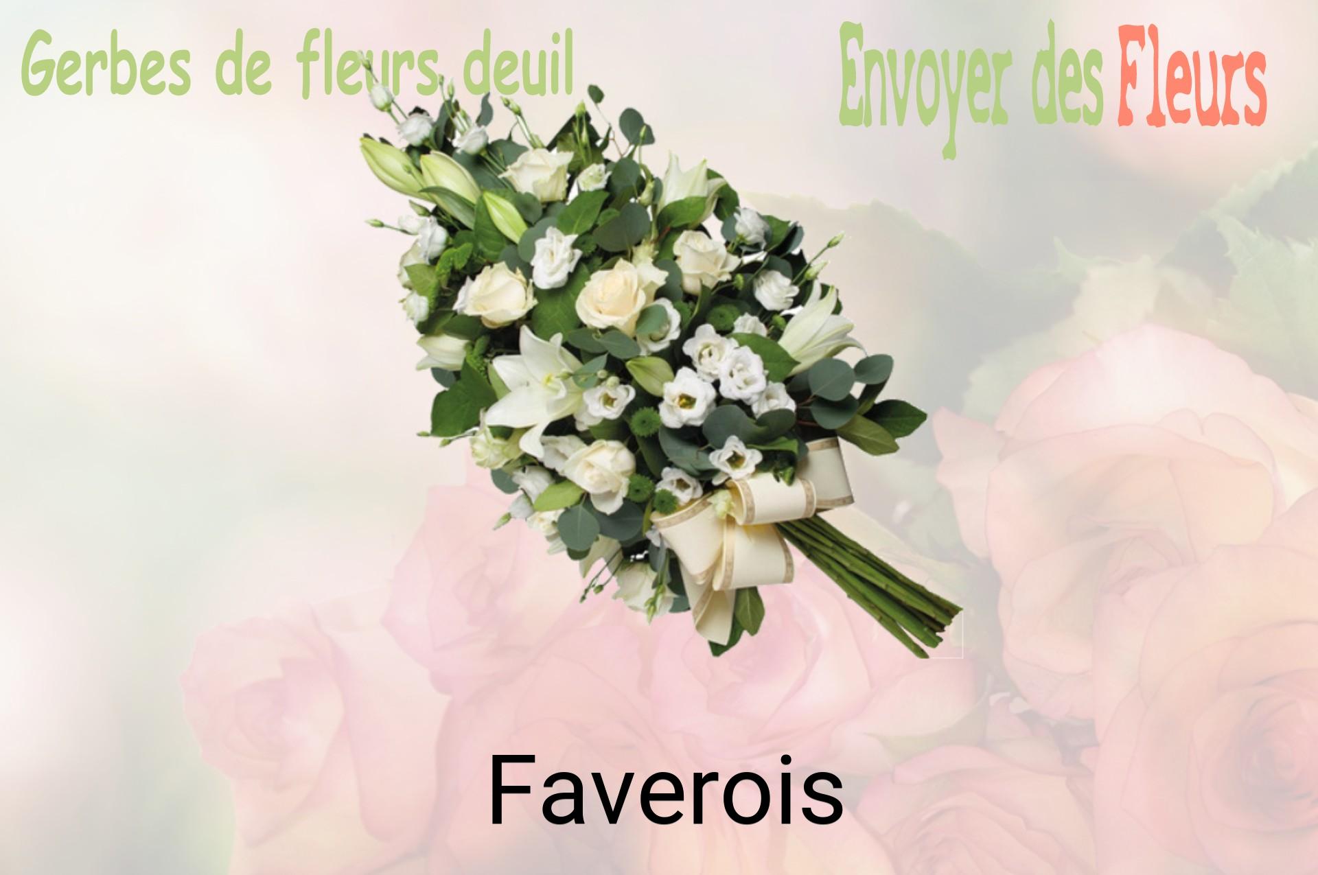 Gerbe de fleurs de deuil livrée à Faverois